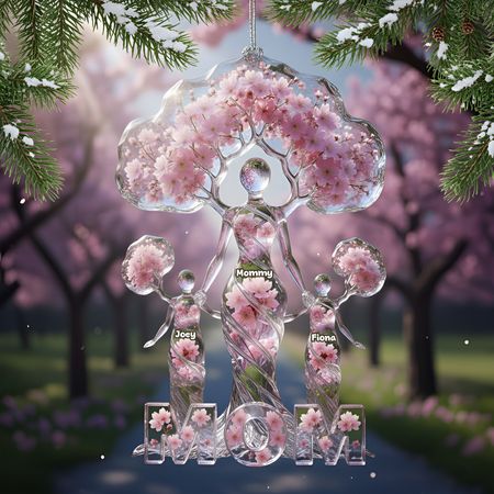 Gracefully Elegant Mom Tree Of Life Ornament, Personalized Gifts For Mom